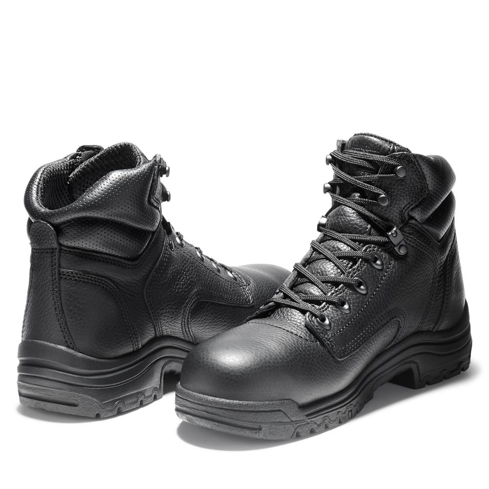 Timberland Μποτακια Εργασίας Ανδρικα Μαυρα - Pro® Titan® 6\" Alloy Toe - Greece 1824639-VZ